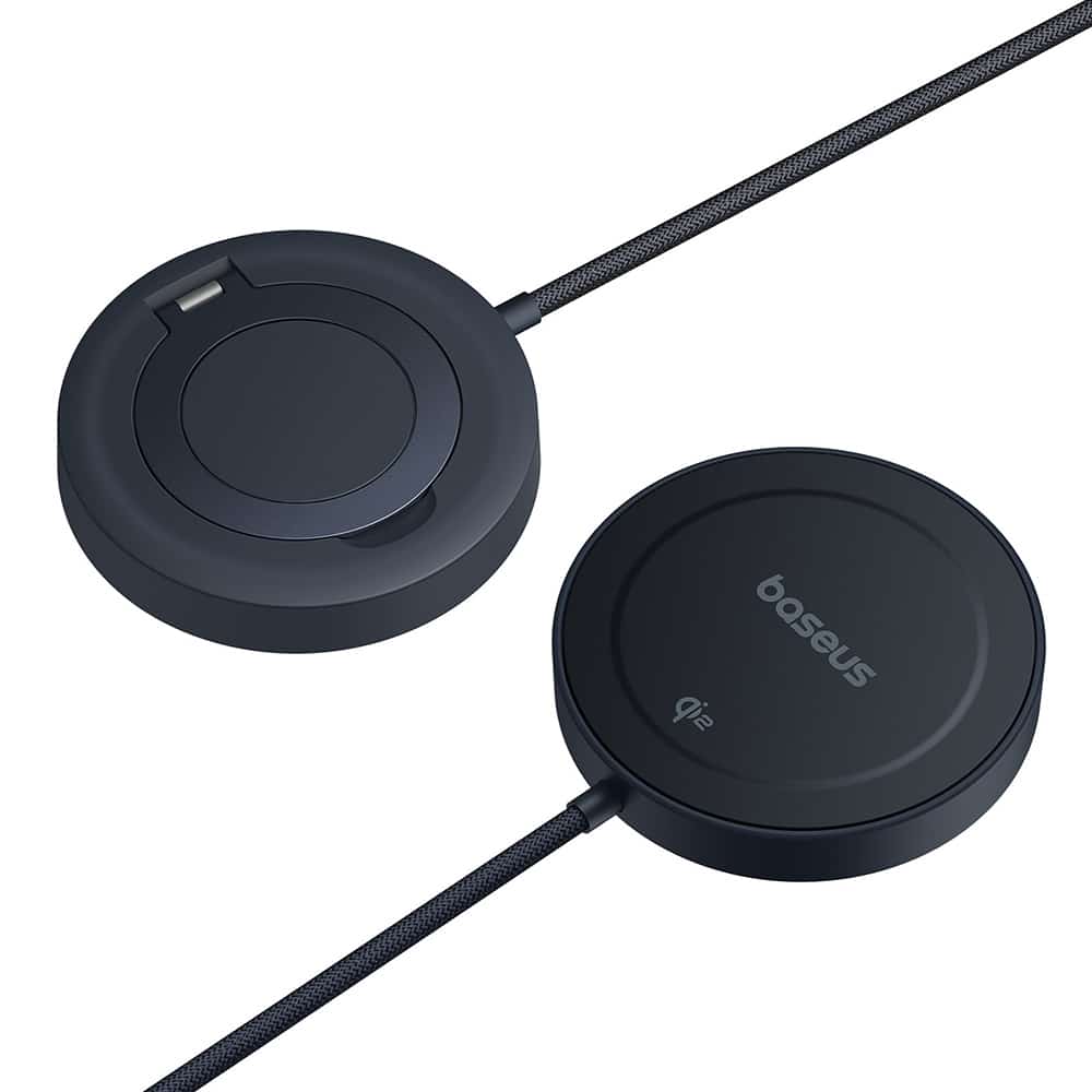 Baseus - Ασύρματος Μαγνητικός Φορτιστής Simple Mini4 (P10273300121-02) - Universal, με Βάση, USB-C, Qi2, 15W, 1m - Cosmic Black - Image 4