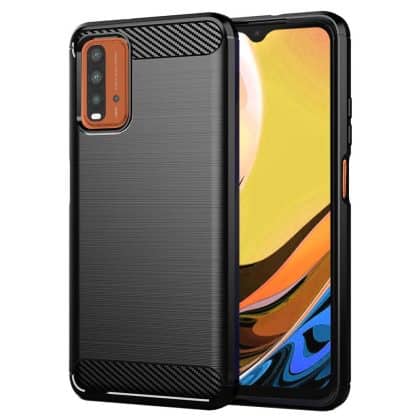 Techsuit Carbon Silicone - θήκη για Xiaomi Redmi 9T - Μαύρο