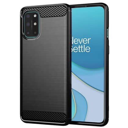 Techsuit Carbon Silicone - Oneplus 8T - Μαύρο