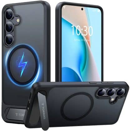 Torras Pstand - θήκη για Samsung Galaxy S25 Plus - Μαύρο