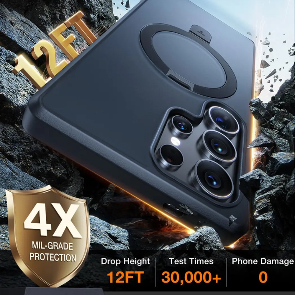 Torras Ostand Series - θήκη για Samsung Galaxy S25 Ultra - Μαύρο - Image 4