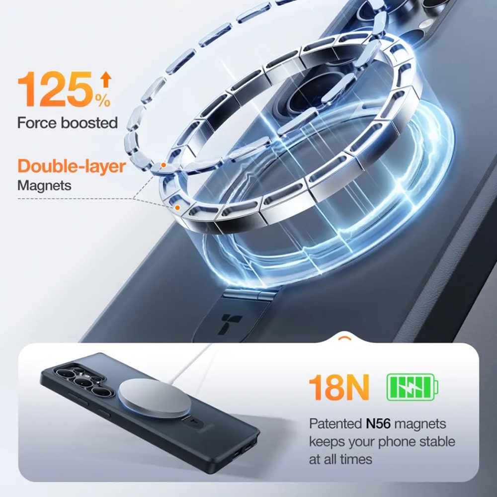 Torras Ostand Series - θήκη για Samsung Galaxy S25 Ultra - Μαύρο - Image 5