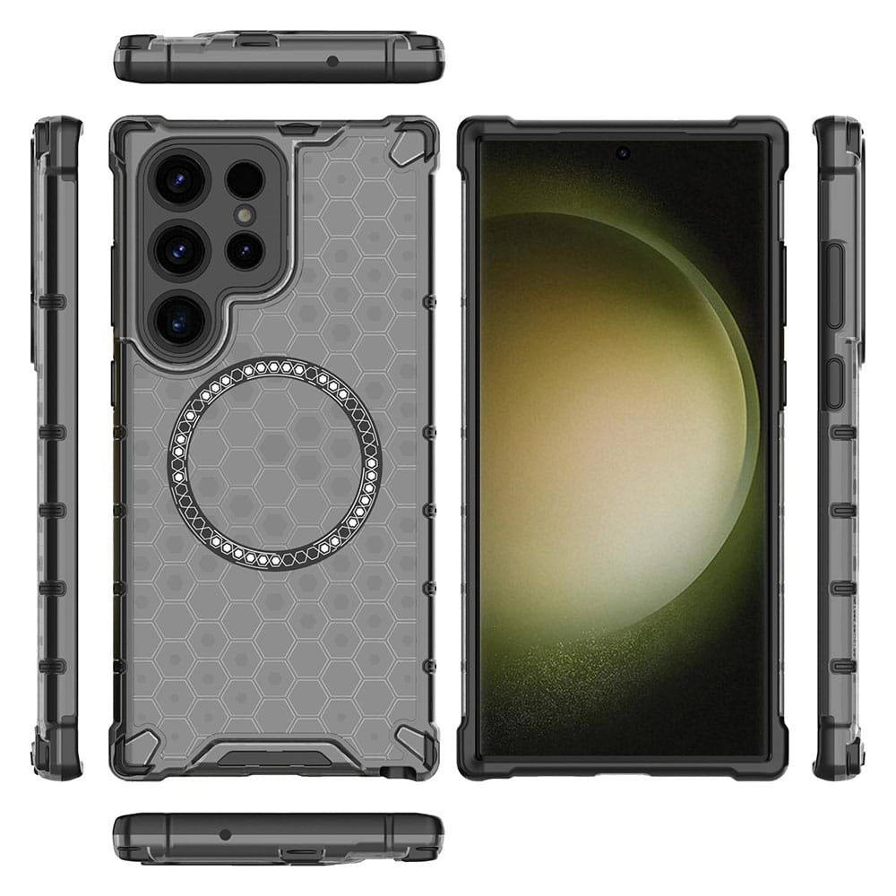 Techsuit HoneyComb Shield MagSafe - θήκη για Samsung Galaxy S24 Ultra - Μαύρο - Image 4