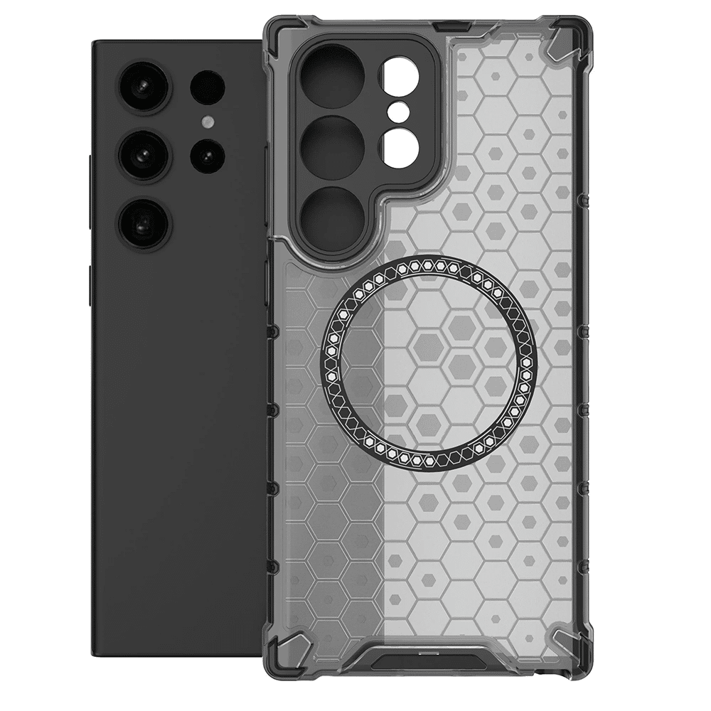 Techsuit HoneyComb Shield MagSafe - θήκη για Samsung Galaxy S24 Ultra - Μαύρο - Image 2