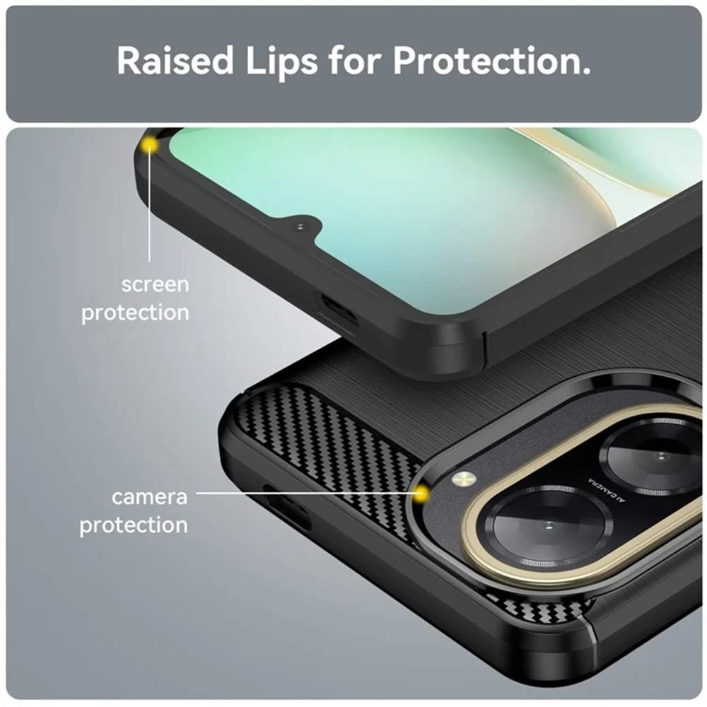 Techsuit Carbon Silicone - θήκη για Xiaomi Redmi A5 4G - Μαύρο - Image 3