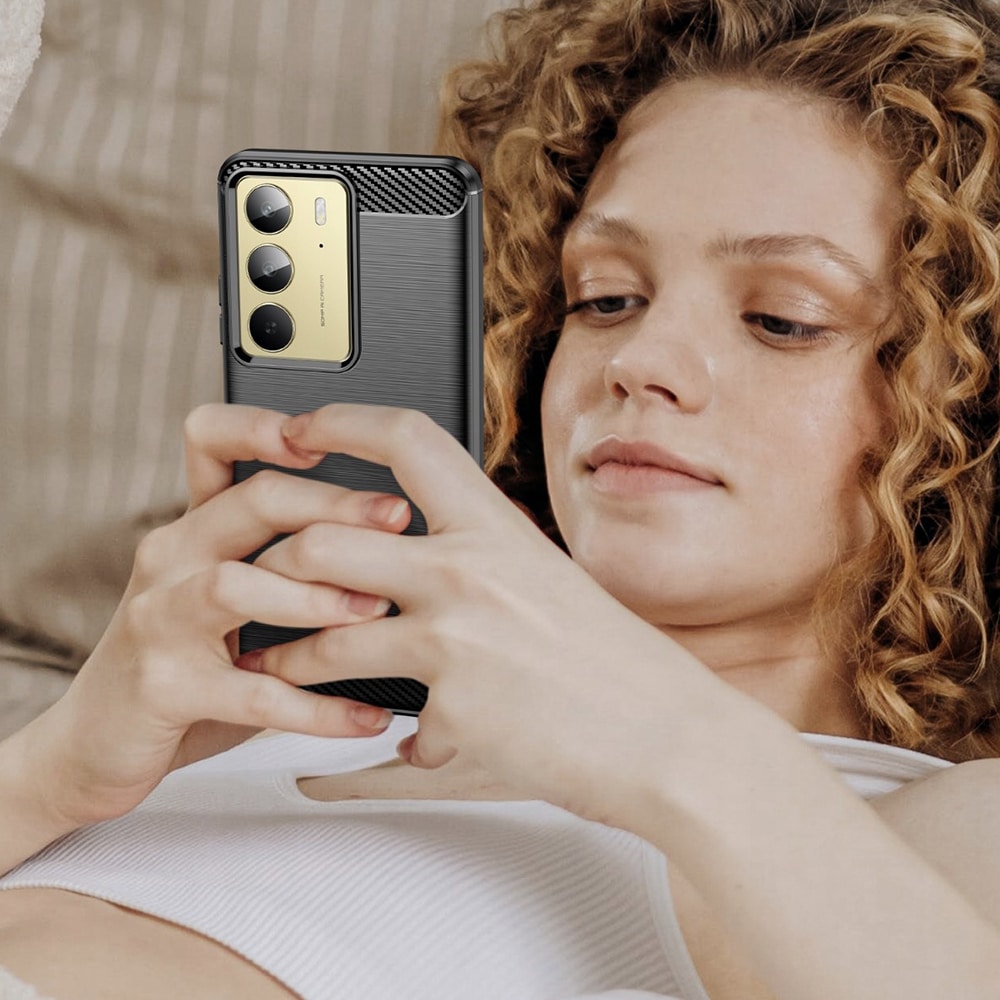 Techsuit Carbon Silicone - θήκη για Realme C75 / 14x - Μαύρο - Image 6