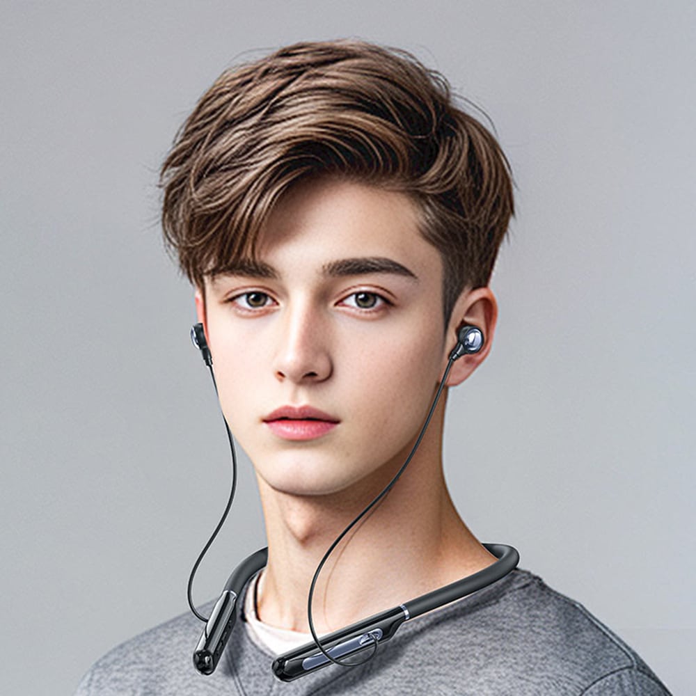 Acefast - Bluetooth Earphones (n5) - Behind The Head, Neckband, Bluetooth 5.4, Led Display, Ipx4, 200mah - Black - Image 4