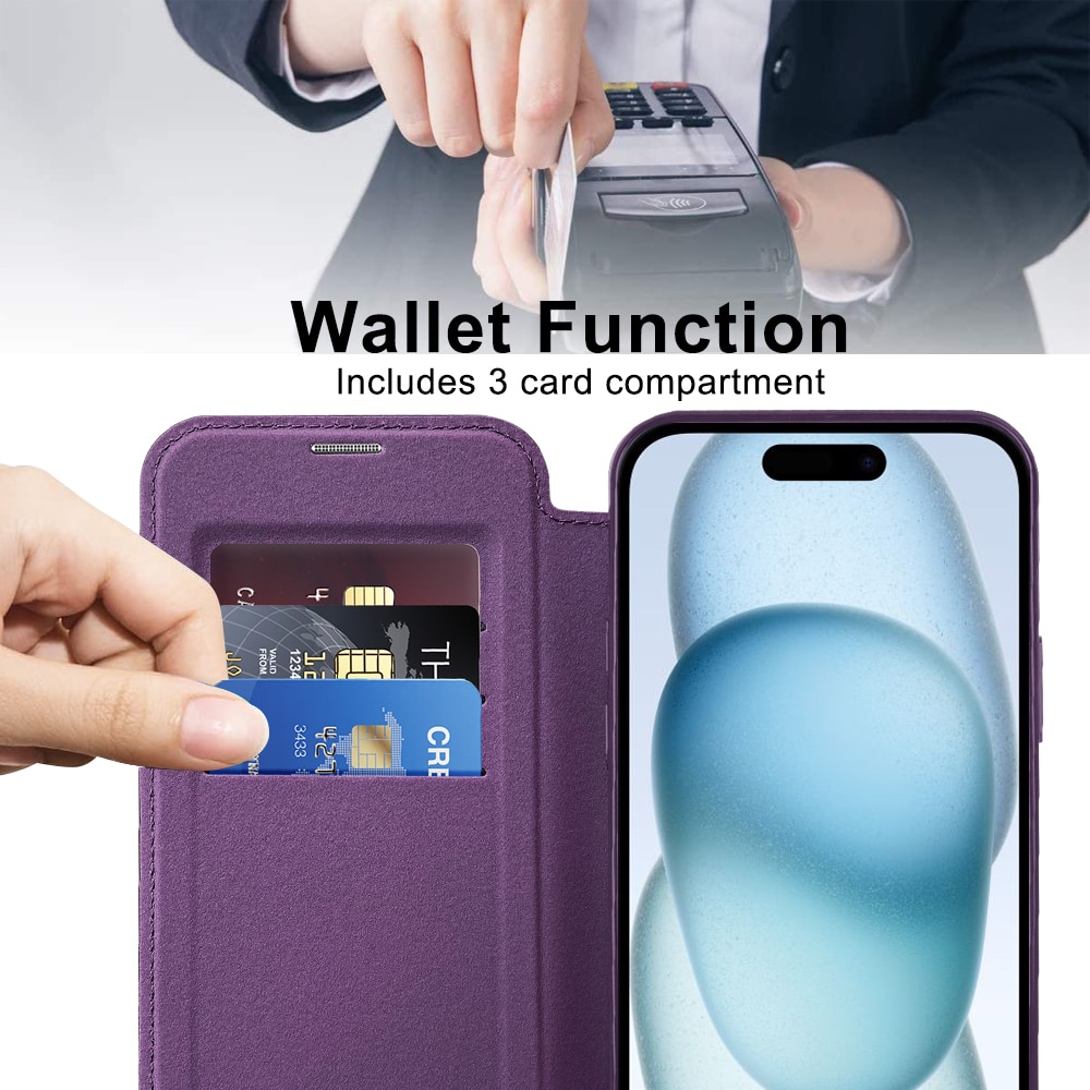 Techsuit SmartMag - θήκη για Apple iPhone 15 - Μωβ - Image 5
