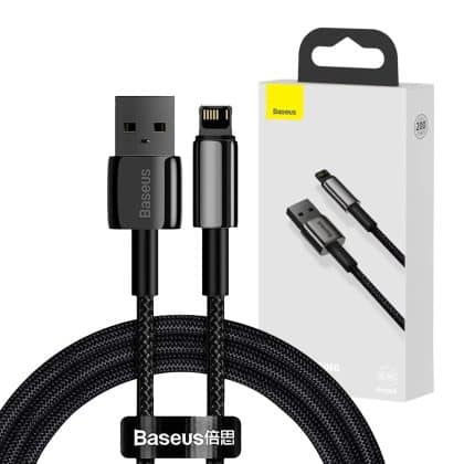 Baseus Tungsten USB - Lightning cable 2.4 A 2 m black (CALWJ-A01)