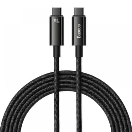Καλώδιο USB C - USB C 480Mb/s 240W 3m Baseus Tungsten Gold CAWJ040101 - black