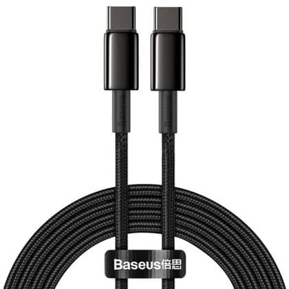 Baseus USB Type C - USB Type C cable Power Delivery Quick Charge 100 W 5 A 2 m black (CATWJ-A01)