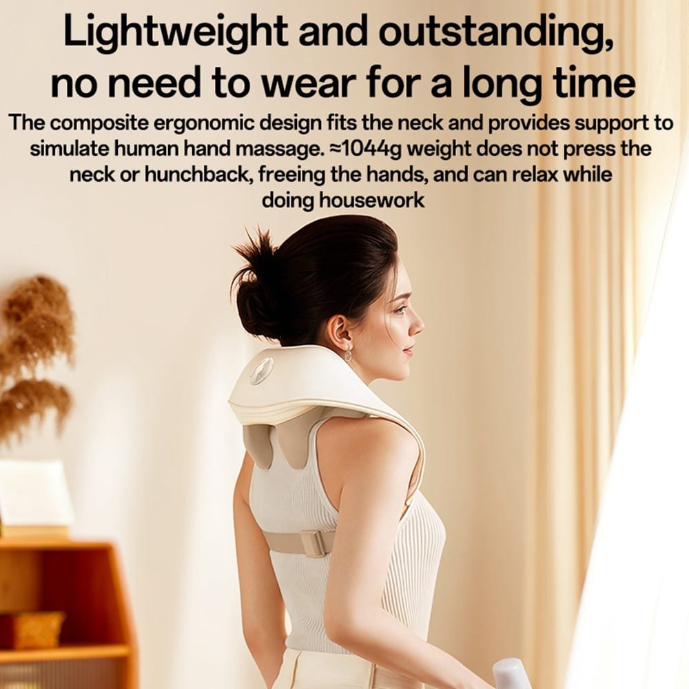 Yesido - Neck Massager (mg11) - Adjustable, 3 Versatile Massage Modes, Soothing Heat Therapy, 2400mah - Beige - Image 8