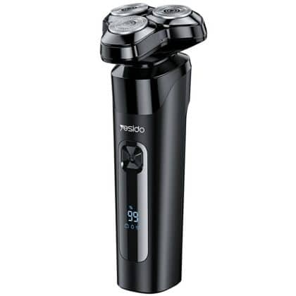 Yesido - Electric Shaver Razor (mg05) - With 3 Floating Cutter Heads, Led Power Display, Usb, 9500rpm, 600mah - Black