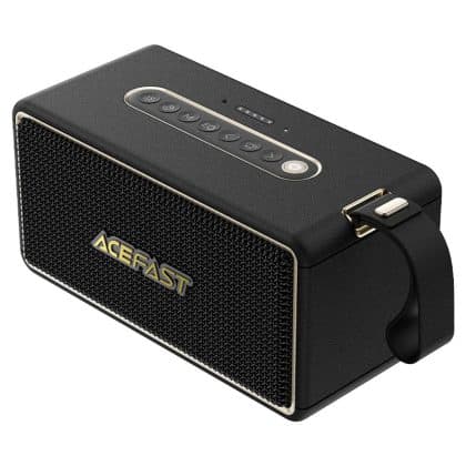 Acefast - Wireless Speaker (k3 Max) - Bt 5.4, Tf, Aux, Rgb Lights, Dsp Processor, 360° Sound, Ipx6, 80w, 5000mah - Black