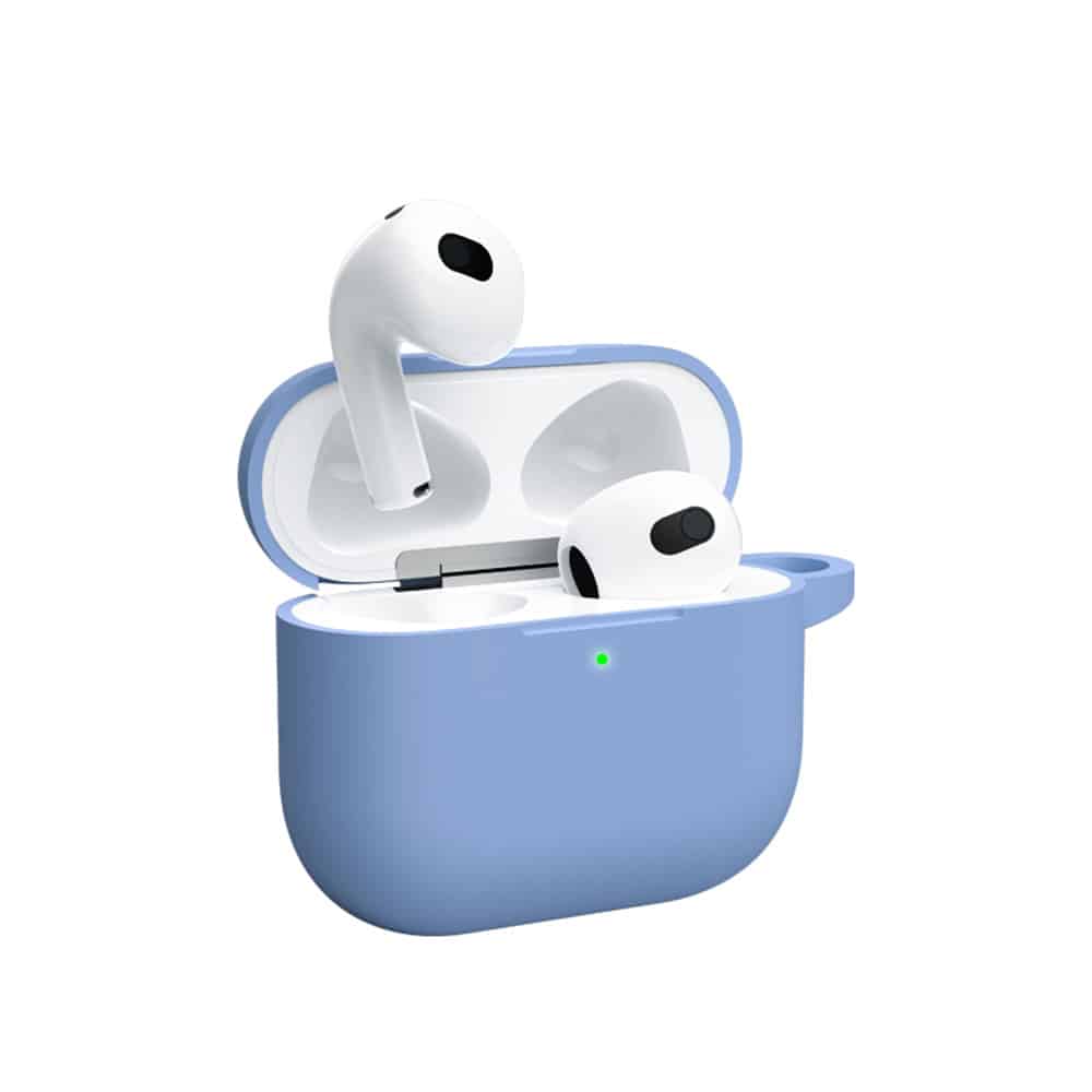 Blueo - Θήκη προστασίας από υγρή σιλικόνη - για AirPods 3 - Γαλάζιο - Image 2