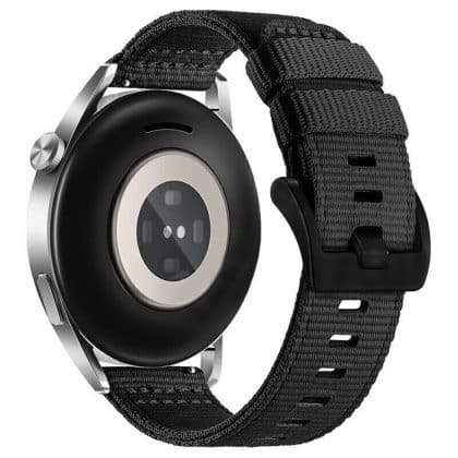 Techsuit - Λουράκι ρολογιού 20mm (W070) - Samsung Galaxy Watch 4/5/Active 2, Huawei Watch GT 3 (42mm)/GT 3 Pro (43mm) - Μαύρο από οψιδιανό