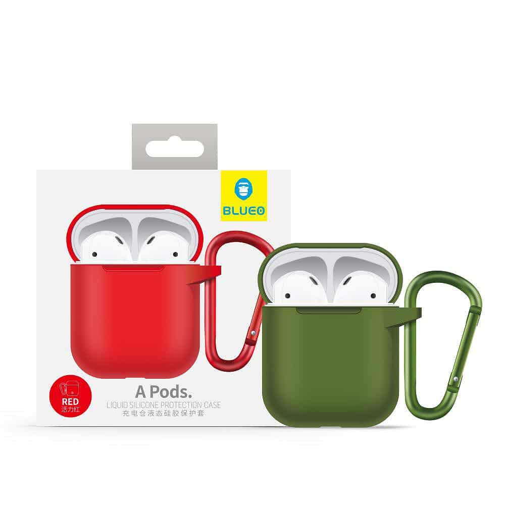 Blueo - Θήκη προστασίας από υγρή σιλικόνη - για AirPods 1 - Μπλε σκούρο - Image 4