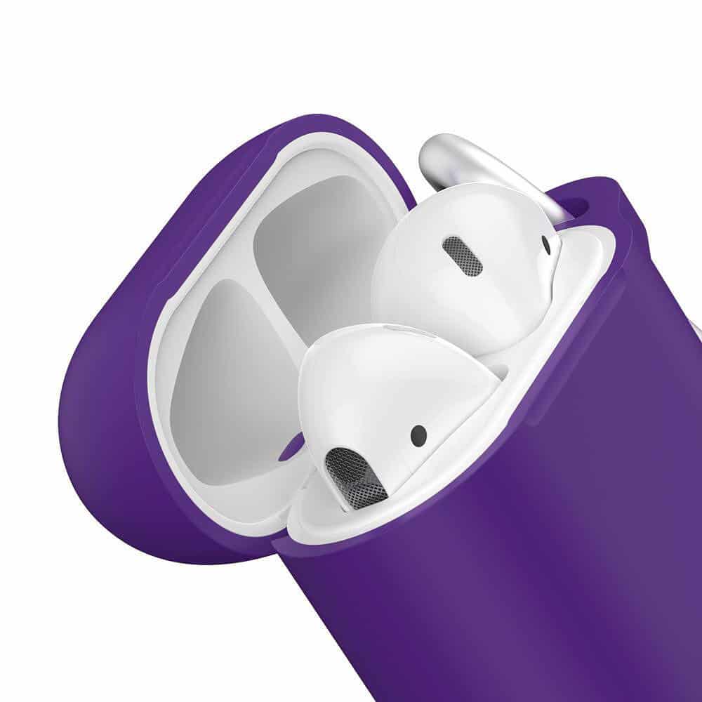 Blueo - Θήκη προστασίας από υγρή σιλικόνη - για AirPods 1 - Μπλε σκούρο - Image 2