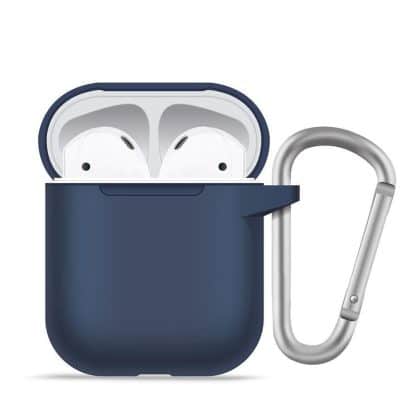 Blueo - Θήκη προστασίας από υγρή σιλικόνη - για AirPods 1 - Μπλε σκούρο