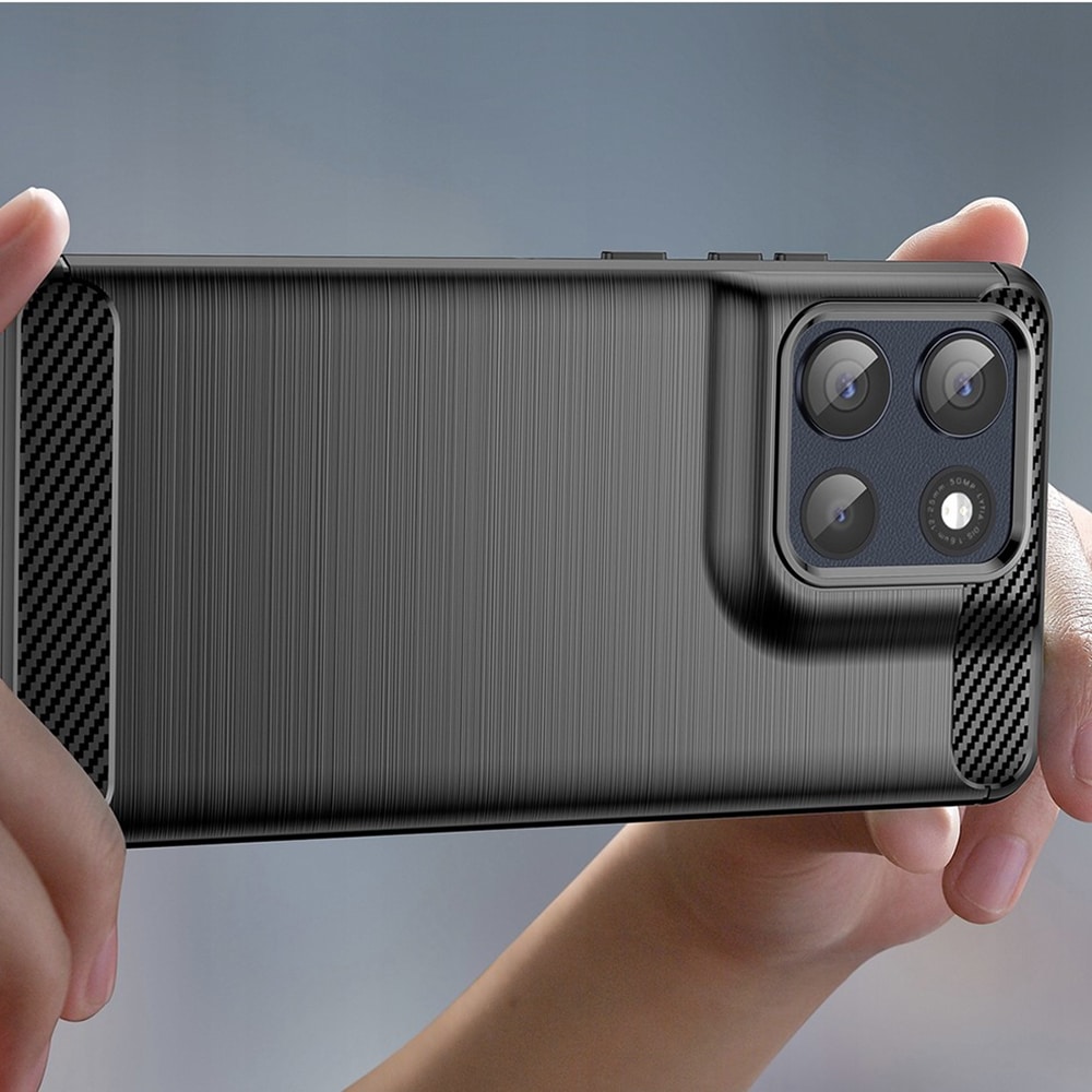 Techsuit Carbon Silicone - θήκη για Motorola Moto G86 - Μαύρο - Image 3