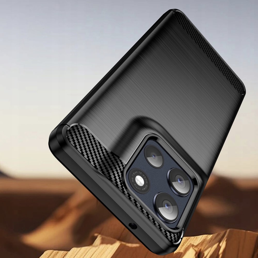 Techsuit Carbon Silicone - θήκη για Motorola Moto G86 - Μαύρο - Image 4