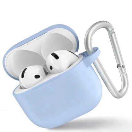Blueo - Θήκη προστασίας από υγρή σιλικόνη - για AirPods 4 - Γαλάζιο