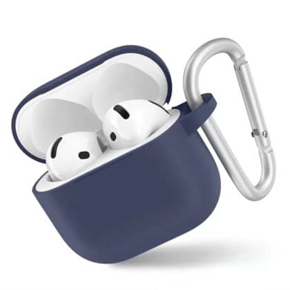Blueo - Θήκη προστασίας από υγρή σιλικόνη - για AirPods 4 - Μπλε σκούρο