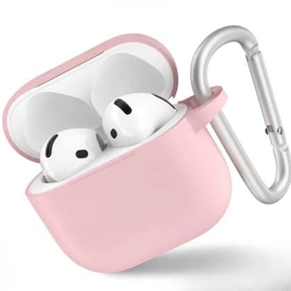Blueo - Θήκη προστασίας από υγρή σιλικόνη - για AirPods 4 - Ροζ της Άμμου