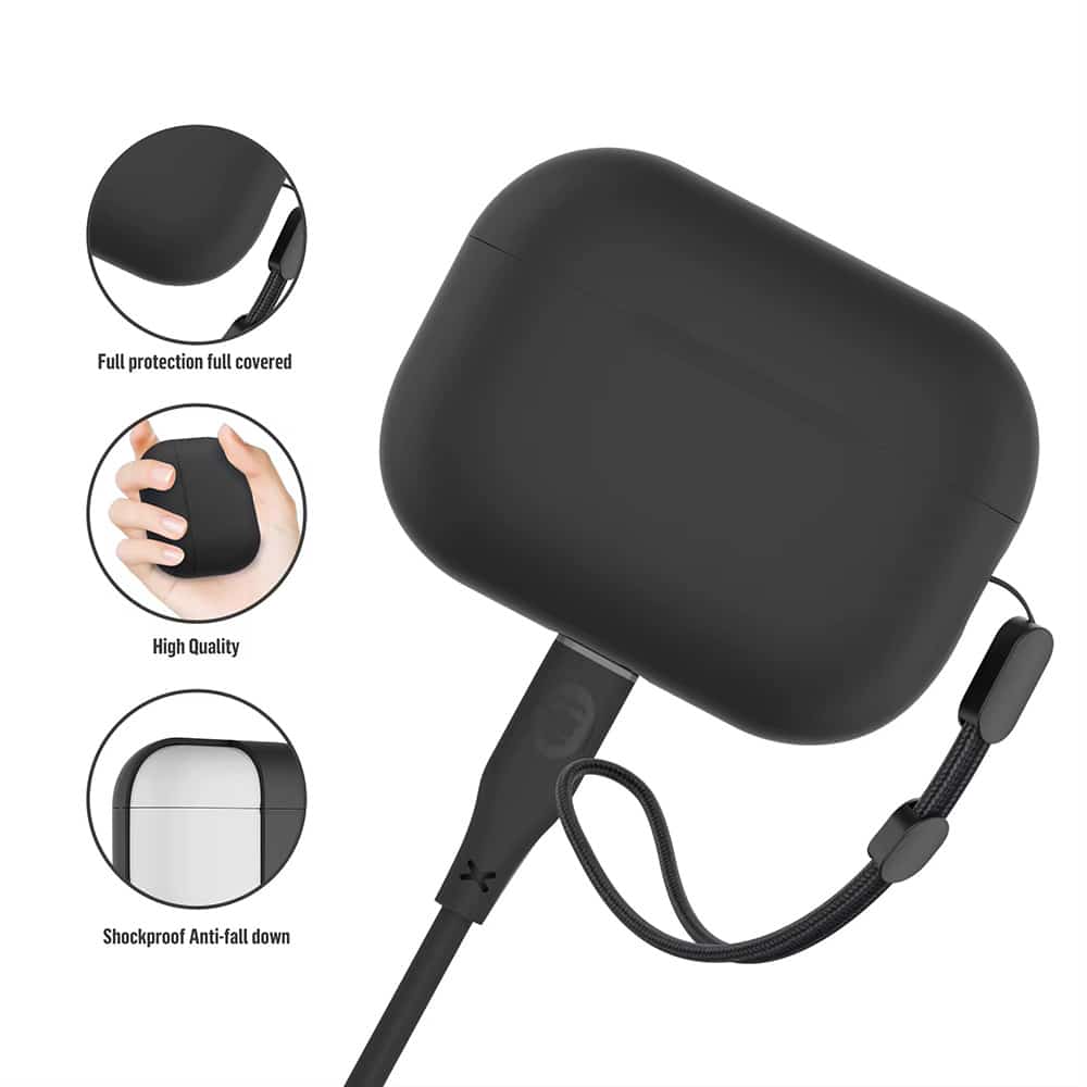 Blueo - Θήκη προστασίας από υγρή σιλικόνη - για AirPods Pro 2 - Μπλε σκούρο - Image 6