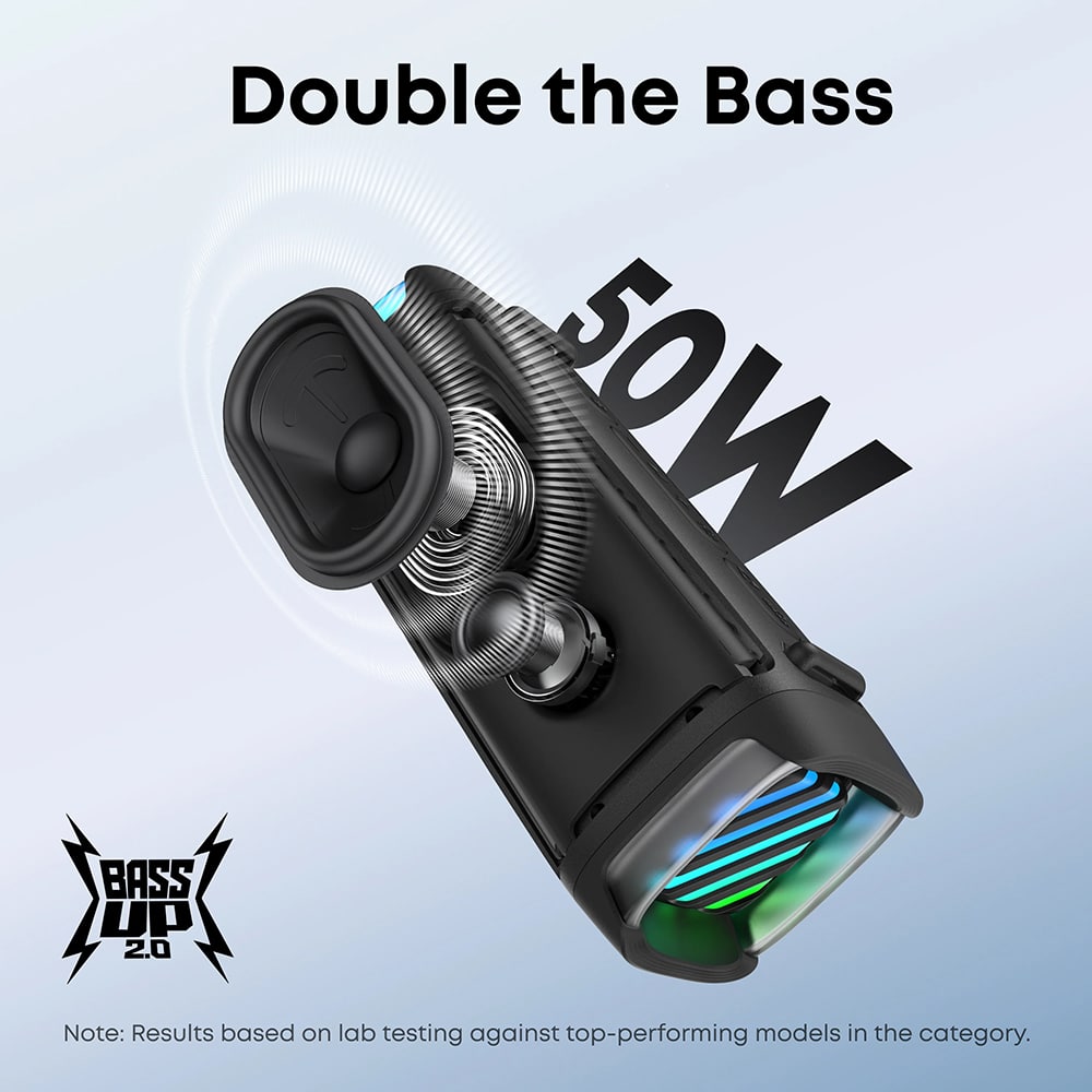Ηχείο Bluetooth Anker SoundCore Boom 3i, 50W, RGB, Αδιάβροχο, Μαύρο D5100010 - Image 8