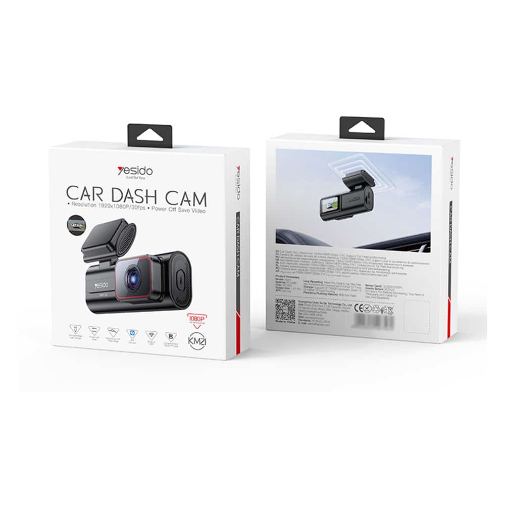 Yesido - Dash Camera (km21) - Full Hd 1080p, 145° Angle Range, 1.47" Ips Built-In Screen - Black - Image 6