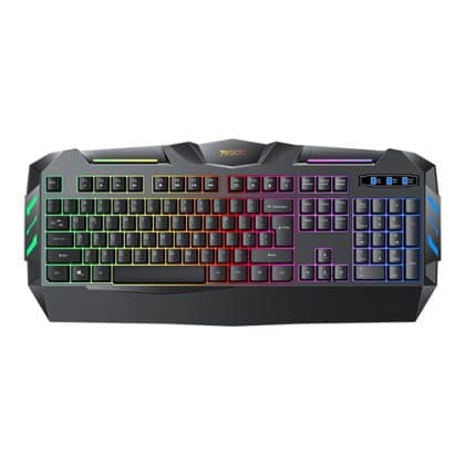 Yesido - Wireless Keyboard (kb21) - For Gaming, Mechanical, Wired, With Rgb Light, 104 Full-Key Layout, 1.5m - Black