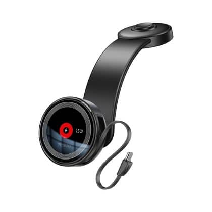 Yesido - Car Holder With Wireless Charging (c314) - For Dashboard, With Retractable Καλώδιο, Type-C, N52 Magnets, 15w - Black