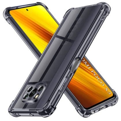 Techsuit Shockproof Clear Silicone - θήκη για Xiaomi Poco X3 - Μαύρο