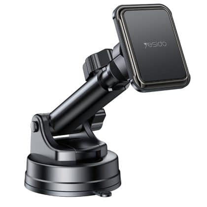 Yesido - Car Holder (c263) - Magnetic, For Dashboard/windshield, 360°, Telescopic Clamp Arm, Universal - Black