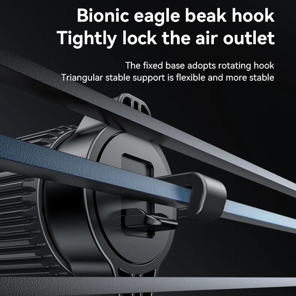 Yesido - Car Holder (c252) - Magnetic, For Air Vent, 360°, Barb Lock, Widely Compatible - Black - Image 3