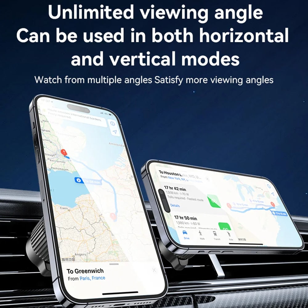 Yesido - Car Holder (c252) - Magnetic, For Air Vent, 360°, Barb Lock, Widely Compatible - Black - Image 2