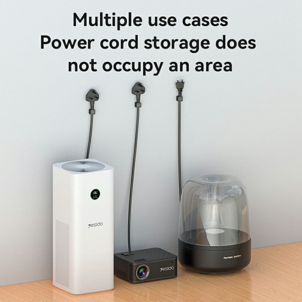 Yesido - (4 Pack) Καλώδιο Organizer (c216bl) - Magnetic Clips, Strong Adhesive, Mini Design - Black - Image 2