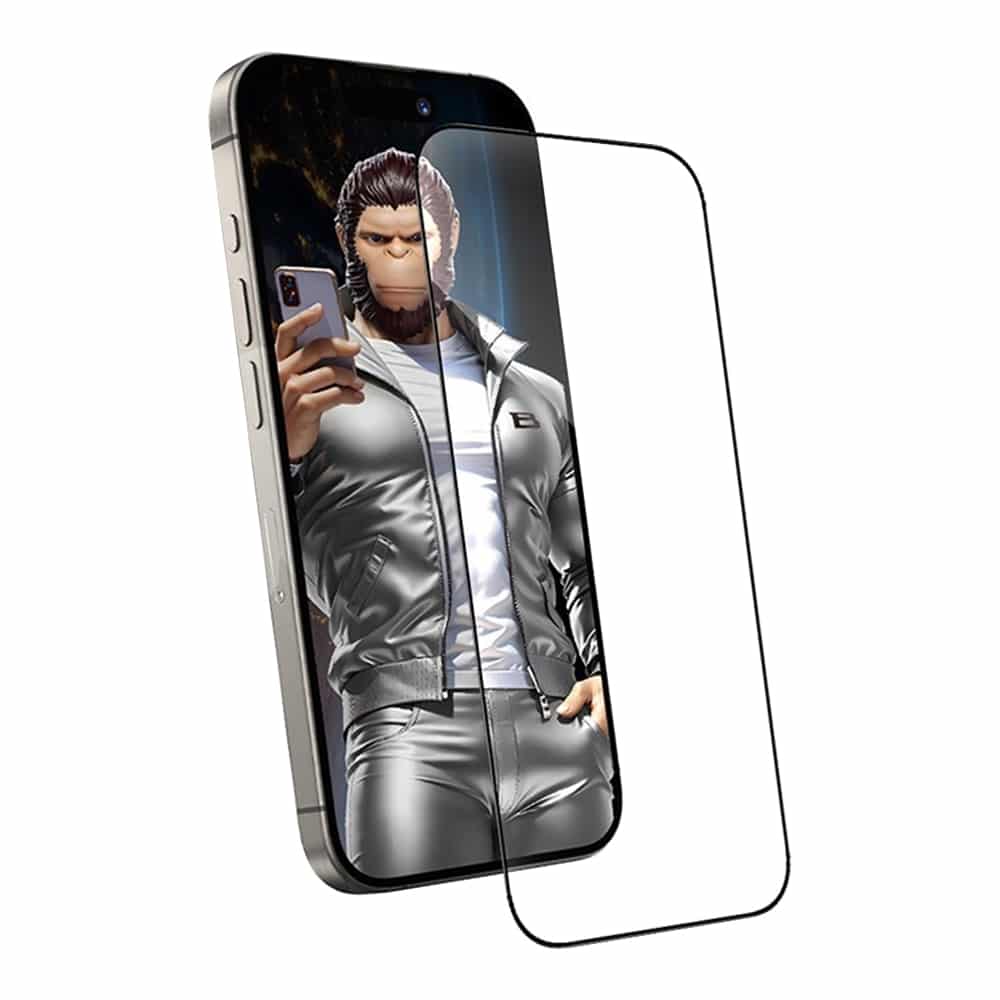 Blueo - Αντιστατικό γυαλί HD - iPhone 15 Plus / iPhone 16 Plus - Μαύρο - Image 3
