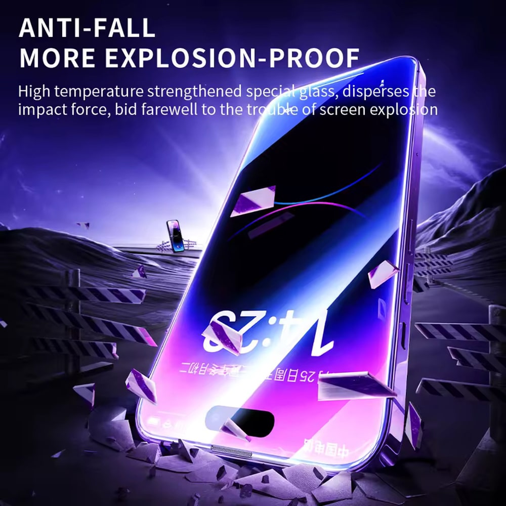 Blueo - Αντιστατικό γυαλί HD - iPhone 12 / iPhone 12 Pro - Μαύρο - Image 5