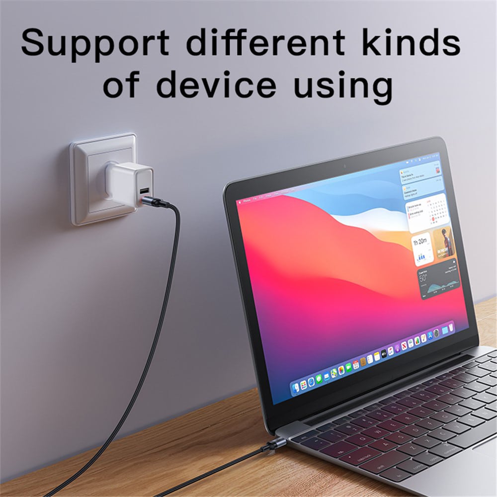 Yesido - Data Καλώδιο (ca181) - Type-C To Type-C, Fast Charging, 60w, 3a, 480mbps, Aluminum Alloy, 1.2m - Black - Image 3