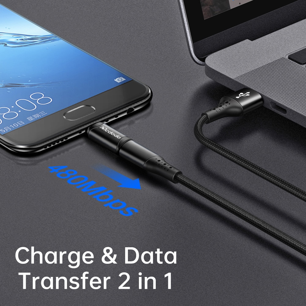 Mcdodo - Otg Adapter (ot-7690) - Type-C To Micro-Usb, Aluminium Alloy, Charging & Data Sync - Black - Image 5