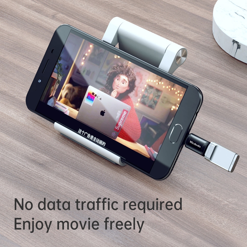 Mcdodo - Otg Adapter (ot-7690) - Type-C To Micro-Usb, Aluminium Alloy, Charging & Data Sync - Black - Image 7