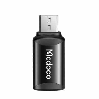 Mcdodo - Otg Adapter (ot-7690) - Type-C To Micro-Usb, Aluminium Alloy, Charging & Data Sync - Black
