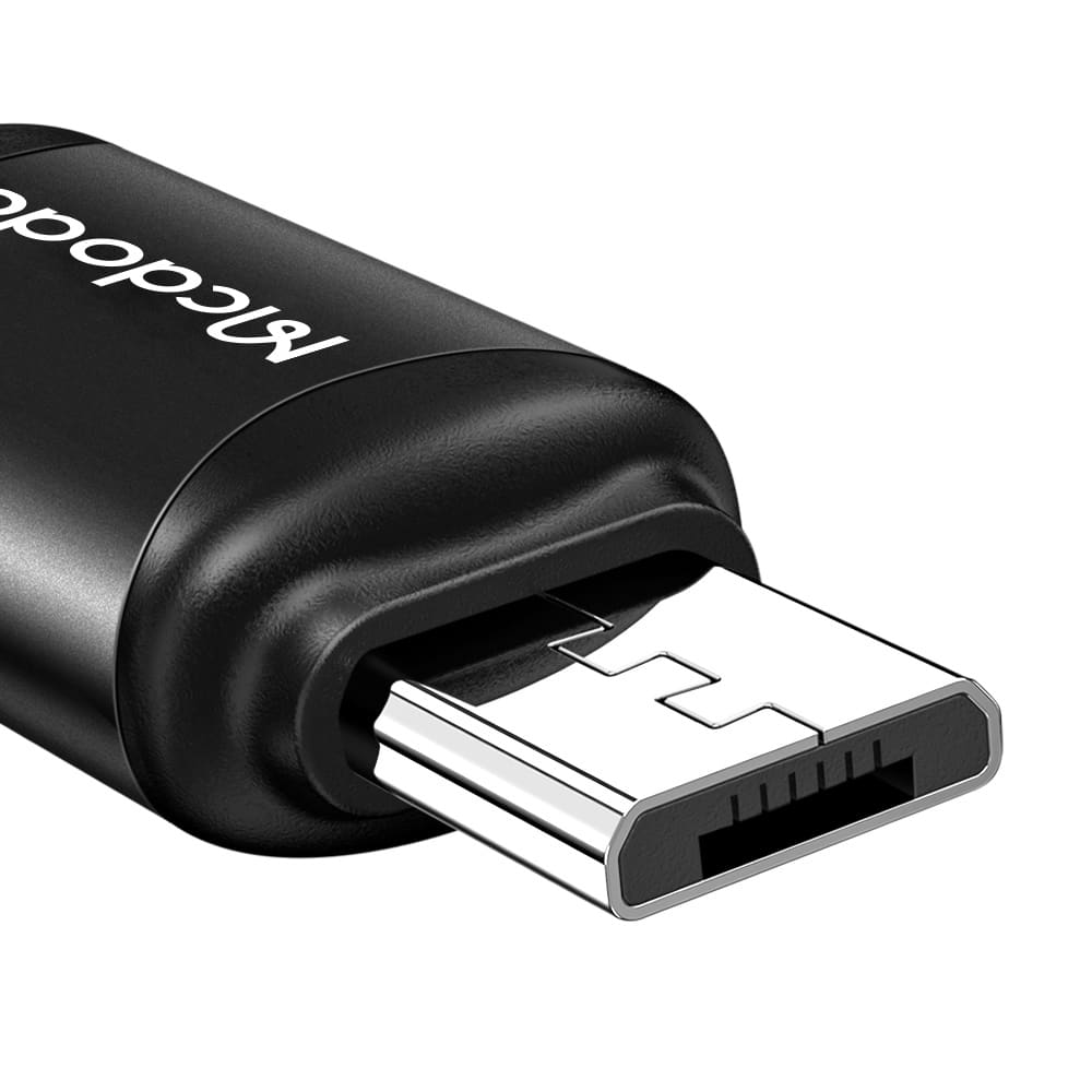 Mcdodo - Otg Adapter (ot-7690) - Type-C To Micro-Usb, Aluminium Alloy, Charging & Data Sync - Black - Image 2