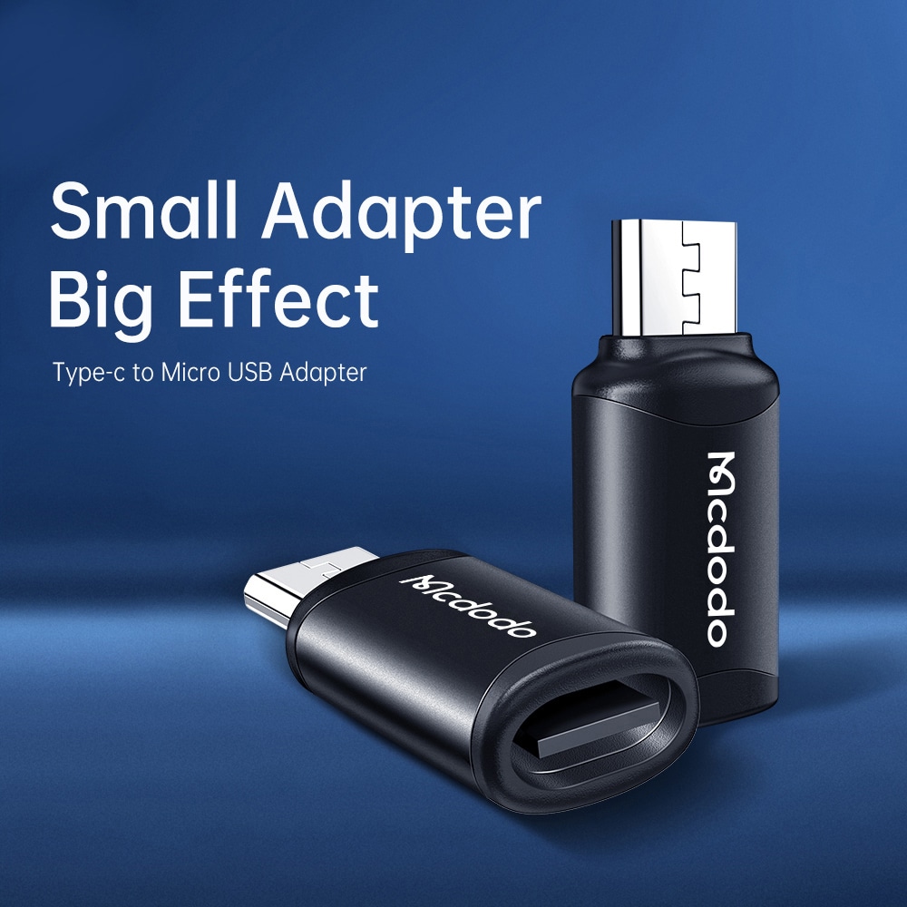Mcdodo - Otg Adapter (ot-7690) - Type-C To Micro-Usb, Aluminium Alloy, Charging & Data Sync - Black - Image 4