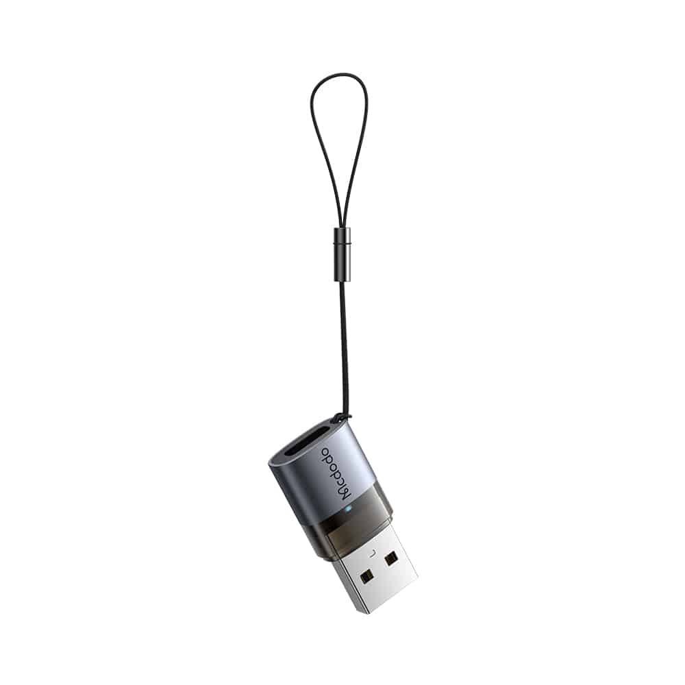 Mcdodo - Otg Adapter (ot-7580) - Type-C To Usb3.0, Aluminium Alloy, Charging&data Sync, With Indicator Light, Lanyard - Black - Image 2