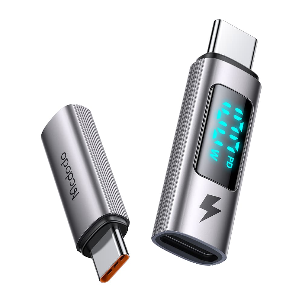 Mcdodo - Otg Adapter Wales Series (ot-6090) - Type-C To Type-C, Pd100w, 5a, Charging & Data Sync, Digital Display - Black - Image 2