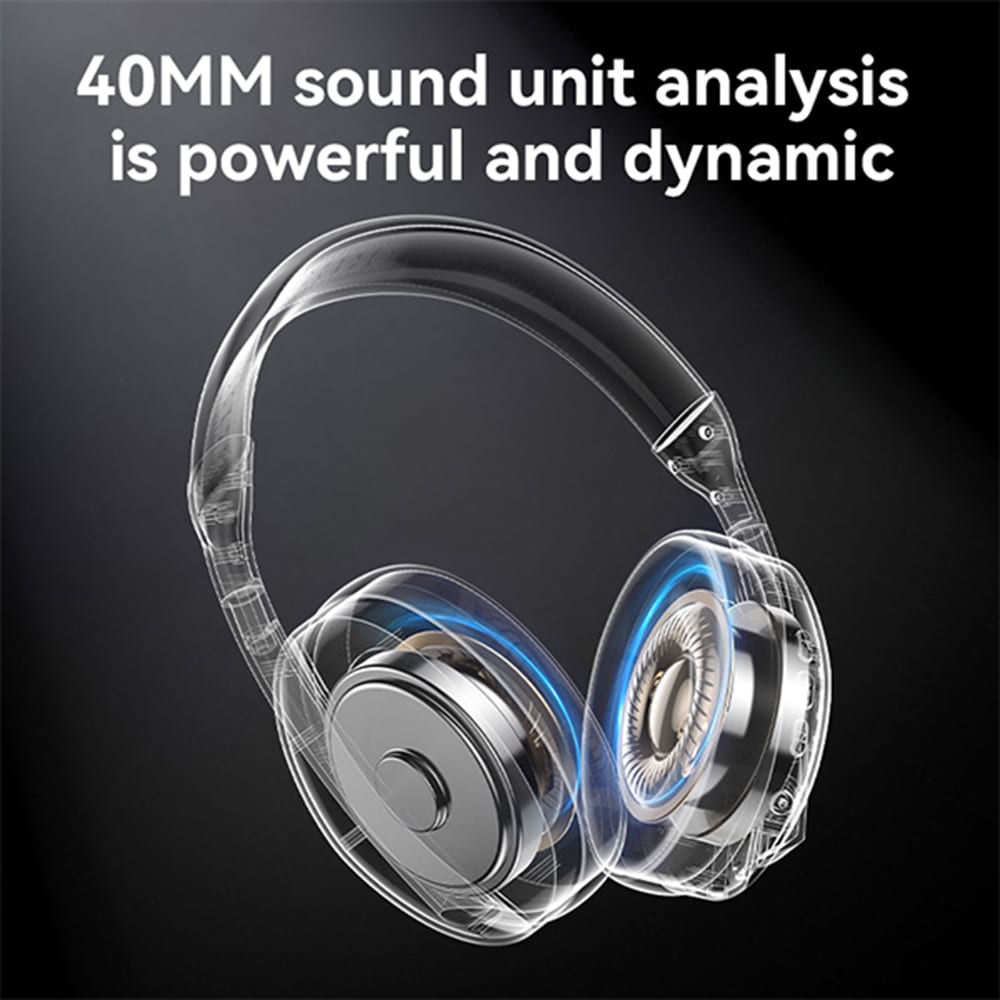 Yesido - Wireless Headphones (ep08) - With Bluetooth V5.3, Active Noise Cancelling, Microphone, 500mah - Black - Image 2