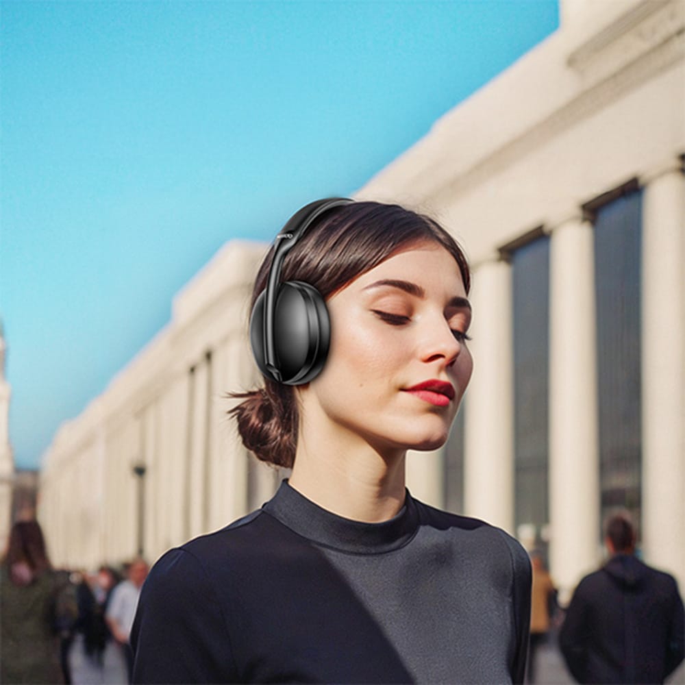 Yesido - Wireless Headphones (ep08) - With Bluetooth V5.3, Active Noise Cancelling, Microphone, 500mah - Black - Image 6